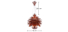Buy Ceiling Lamp - Artichoke Design Bronze Pendant Lamp - Large - Atrich Bronze 13284 with a guarantee