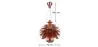 Ceiling Lamp - Artichoke Design Bronze Pendant Lamp - Large - Atrich image 7