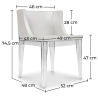 Buy Design Dining Chair - Transparent Legs - Mila Transparent 54119 with a guarantee