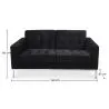 Fabric Upholstered Sofa - 2 Seater - Konel image 7