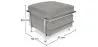  Square Footrest - Upholstered in Faux Leather - Kart image 7
