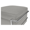 Buy  Square Footrest - Upholstered in Faux Leather - Kart Grey 13418 in the United Kingdom