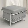  Square Footrest - Upholstered in Faux Leather - Kart image 7