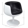 Lounge Chair - White Designer Chair - Upholstered in Leather - Geneva image 7