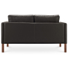 Buy Leather Upholstered Sofa - 2 Seater - Mordecai Black 13922 in the United Kingdom