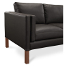 Buy Leather Upholstered Sofa - 2 Seater - Mordecai Black 13922 home delivery