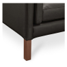 Buy Leather Upholstered Sofa - 2 Seater - Mordecai Black 13922 with a guarantee