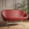 Curved Sofa - Leather Upholstered - 2 Seater - Svin image 7