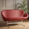 Curved Sofa - Leather Upholstered - 2 Seater - Svin image 7