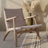 Buy Wooden Lounge Chair - Boho Bali Design - Birma Natural wood 57153 - in the UK