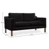 Polyurethane Leather Upholstered Sofa - 2 Seater - Chaggai image 7