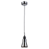 Buy Ceiling Lamp Design - Small Chrome Metal Pendant - Carter Grey transparent 58228 - in the UK