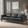 Leather Upholstered Sofa - 3 Seater - Menache image 7