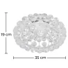 Ceiling Lamp - Glass Ball Flush Mount - 35cm - Savoni image 7
