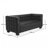 Buy Leather Upholstered Sofa - 2 Seater - Nubus Black 13253 home delivery