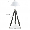 Buy Tripod Floor Lamp - Living Room Lamp - Samia Blue 29218 with a guarantee