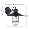 Black Vintage Wall Lamp - Garn image 7