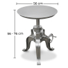 Buy Side Table - Industrial Design Iron - Silver - Barin Silver 51324 - in the UK