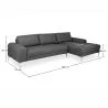 Chaise longue with 5 seats - Upholstered in fabric - Yomy image 7