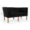2 Seater Sofa - Polyurethane Leather Upholstered - Benjamin image 7