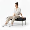 Design Bench - 2 seats - Upholstered in Leather - Konel image 7