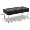 Design Bench - 2 seats - Upholstered in Leather - Konel image 7