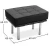 Footstool Upholstered in Polyurethane - Barcel image 7