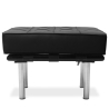 Buy Footstool Upholstered in Polyurethane - Barcel Black 15424 - in the UK