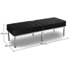 Buy Bench Upholstered in Polyurethane - 3 Seats - Knoll Black 13216 in the United Kingdom
