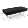 Buy Bench Upholstered in Polyurethane - 2 Seats - Town  Black 13219 in the United Kingdom