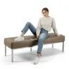 Bench Upholstered in Leather - 3 Seats - Kannes image 7