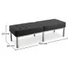 Bench Upholstered in Leather - 3 Seats - Kannes image 7