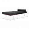 Buy Design Daybed - Upholstered in Faux Leather - Town Black 13228 with a guarantee