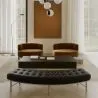 Curved Bench - Upholstered in Faux Leather - Karlo image 7