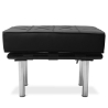 Buy Leather-upholstered Footstool - Barcel Black 15425 - in the UK