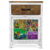Buy Printed Nightstand - Wood - Colin White 51299 - prices