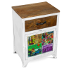 Buy Printed Nightstand - Wood - Colin White 51299 in the United Kingdom