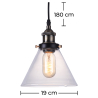 Buy  Ceiling Lamp - Industrial Design Pendant Lamp - Hannah Bronze 50874 in the United Kingdom