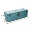 Buy Industrial vintage design locking trunk Blue 58326 - in the UK
