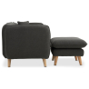 Buy Linen Upholstered Chaise Lounge - Scandinavian Style - Vriga Dark grey 58759 in the United Kingdom