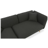Buy Linen Upholstered Chaise Lounge - Scandinavian Style - Vriga Dark grey 58759 - in the UK