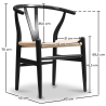 Buy Wooden Dining Chair - Scandinavian Style - Wish Black 99916432 - in the UK