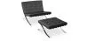 Design armchair with footrest - Leather upholstered - Town image 7