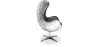  Design Armchair with Armrests - Egg Design - Leather and Metal - Cocoon image 7