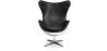  Design Armchair with Armrests - Egg Design - Leather and Metal - Cocoon image 7