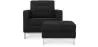 Designer Armchair with Footrest - Upholstered in Cashmere - Konel image 7