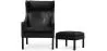 Armchair with Footrest - Upholstered in Polyurethane Leather - Micah image 7