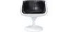 Lounge Chair - White Designer Chair - Upholstered in Leather - Geneva image 7