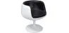 Lounge Chair - White Designer Chair - Upholstered in Leather - Geneva image 7