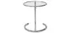 Adjustable Round Side Table - Glass and Steel - Lake image 7